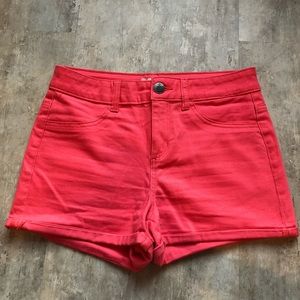 Coral High Waisted Shorts